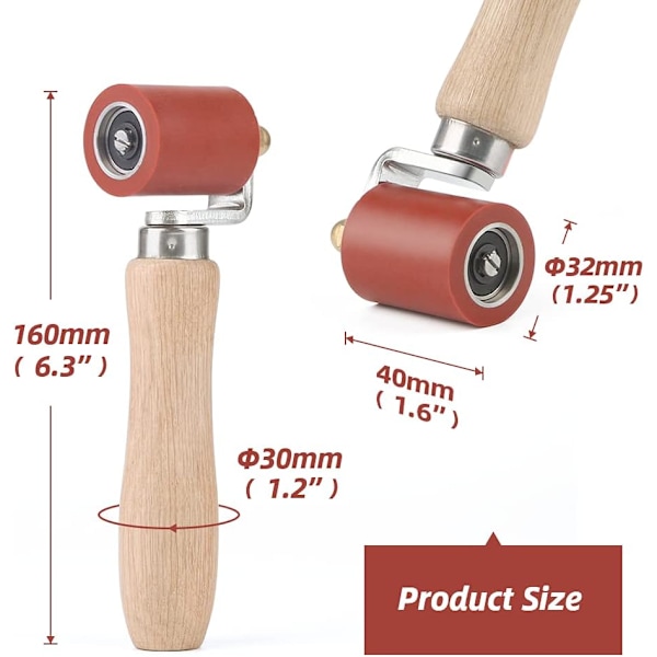 Sömrulle 40 mm, professionell silikonsömrulle med ergonomisk design för bred användning vid högtemperaturssvetsning
