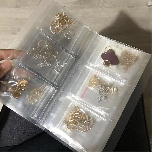 Fashionabel Smyckesreseorganisatör, Anti-Oxidationsförvaring med Lämplig Storlek för Transport, Transparenta Små Zip-påsar för att Skydda Dina Smycken