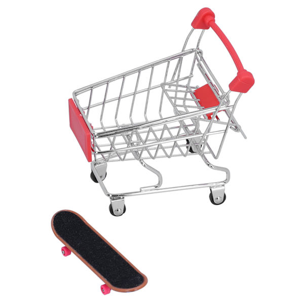 7-delad papegojpussel leksaksuppsättning Mini vagn träningsringar skateboardklockbollssats för fåglar