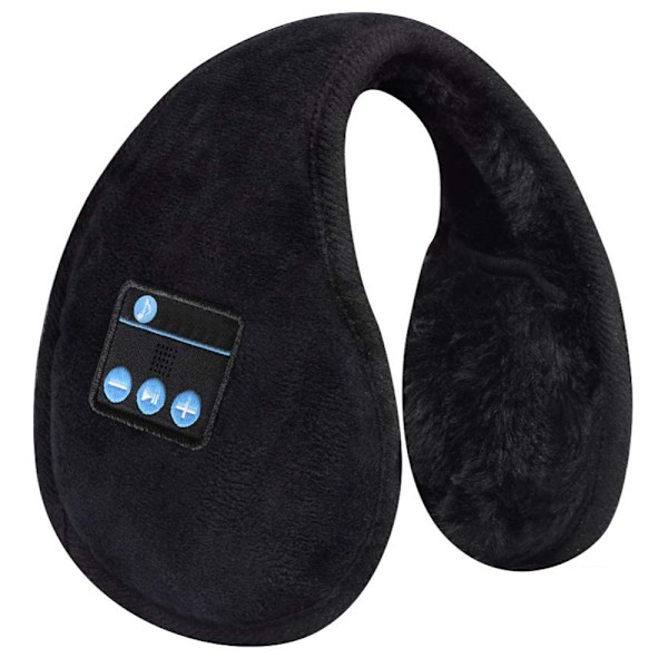 Bärbara Justerbara Öronmuffar med Band, Vinterhörlurar för Utomhussporter, Kreativ Bakom-Huvudet Bärstil med Bluetooth V5.0