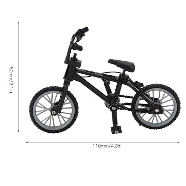 Mini Mountainbike Modell Racing Leksaker 1/10 Dockhus Tillbehör Hantverk Cykel Skrivbordsdekoration Svart