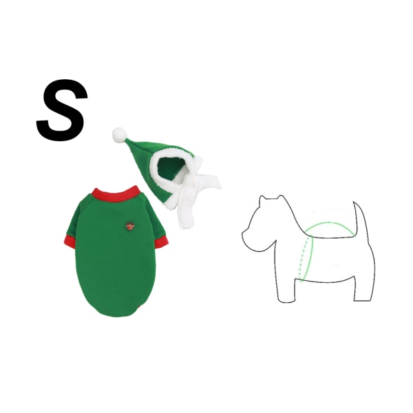 Xmas Hund Semesterdräkt Nyår Jul Husdjurskläder för hund