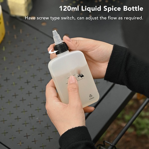 Camping kryddflaska kit utomhus picknick kryddbehållare förseglad krydda krydda krydda dispenser Khaki