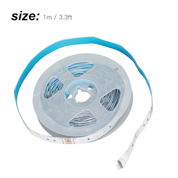 RGB LED-remsor med tryckknappskontroll 5V LED-lampor med 3 knappfunktioner för sovrum kök fest festivaler 1m / 3,3ft