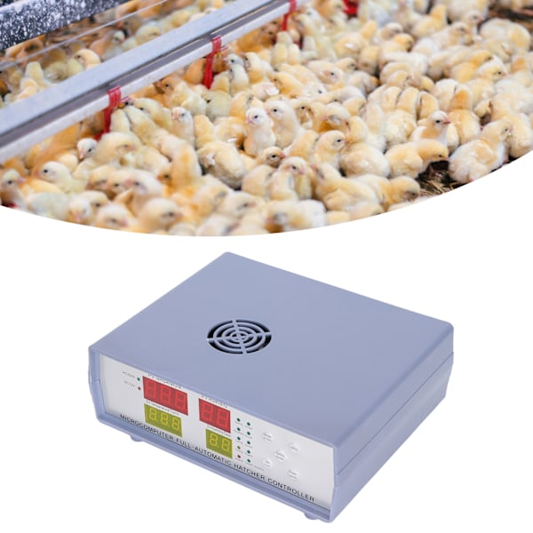 Inkubator Controller Automatisk AC DC Dubbel Strömförsörjning Äggkläckningsmaskin Controller med Temp Fuktighetssensor 220V