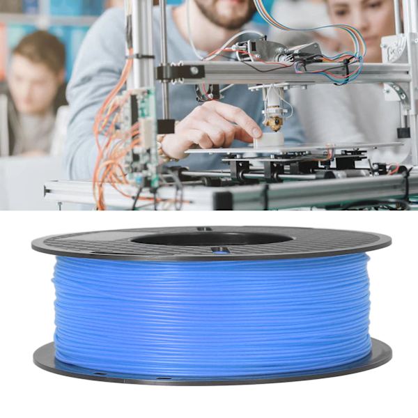 PLA 1.75mm Filament Hög Noggrannhet Rökfri 3D-skrivarfilament Utskrift Förbrukningsvaror 1kg Blå
