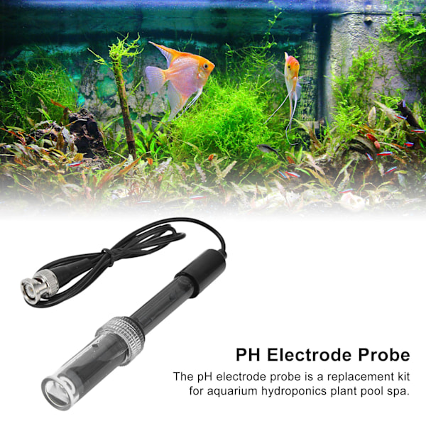 PH-elektrodprob BNC-kontakt PH-planelektrod för laboratorium, akvarium, simbassäng