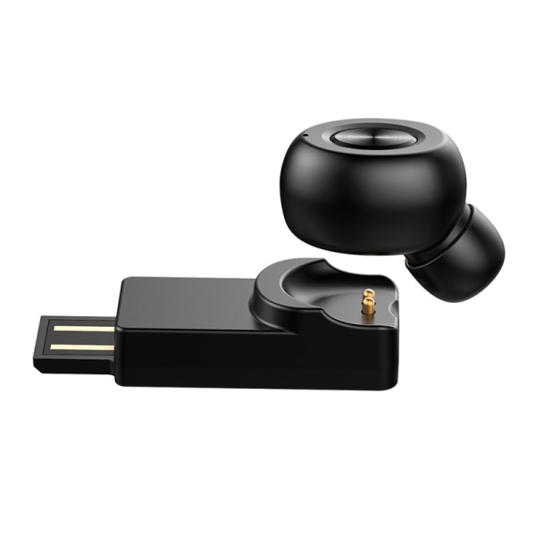 Bluetooth 5.0 trådlösa öronsnäckor, bärbart mini-monohörlurar, stereoljudbrusreduceringssamtal, lång uppspelning, magnetisk USB-laddning i bilen, ej vattentäta