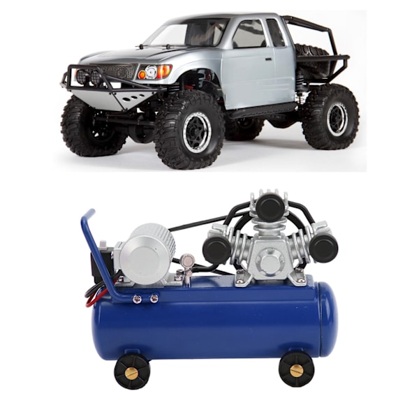 Mini Simuleringsluftkompressor Dekoration RC Tillbehör för SCX10 1/10 Fjärrkontroll Crawler BilBlå