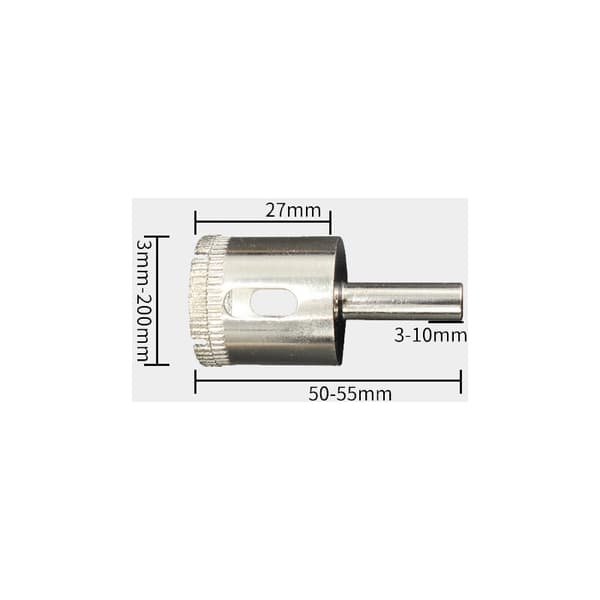 10 stk. diamantbelagte kerneborebits til fliser, glas, porcelæn,