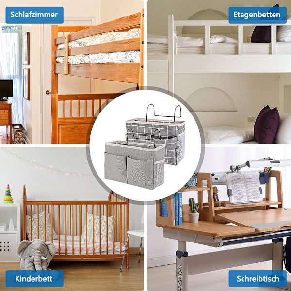 2-pack sängförvaring hängande, multifunktionell sängfickor, multifunktionell sängficka organizer säng hängande väska säng organizer hängande förvaringsväska