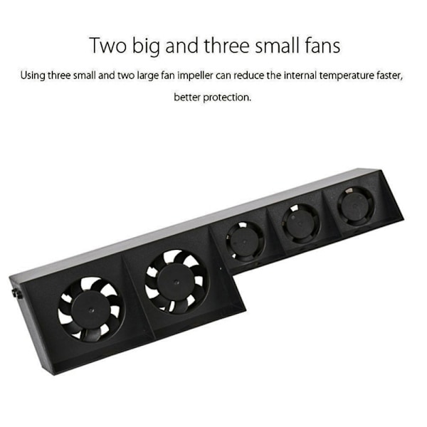 PS4-kylfläkt, USB-extern kylare PS4-värdkylfläkt Temperaturkontroll Kylfläktar för Playstation-spelkonsol