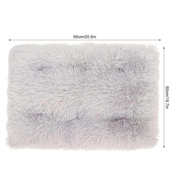 Mjuk hundsängmatta varm bekväm tvättbar vattentät halkfri fluffig husdjurssäng lådplatta för husdjur hund katt 65x50cm / 25.6x19.7in