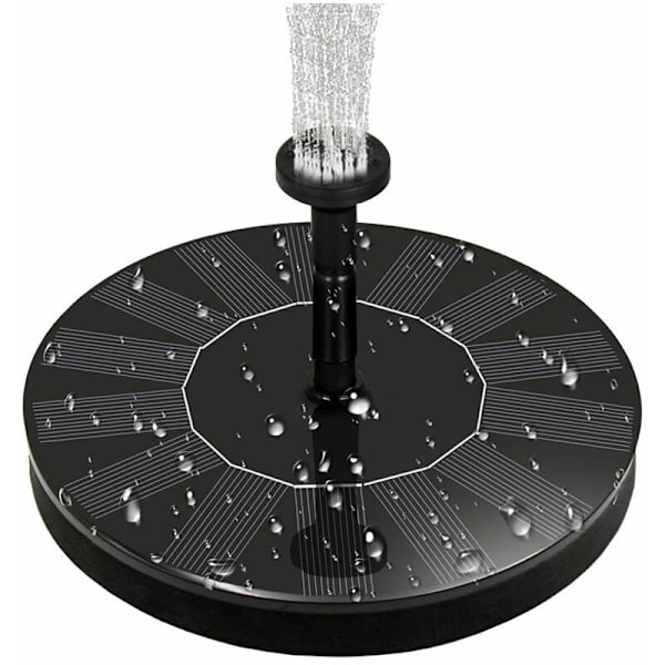 Utomhus flytande solfontän 1,4W solcellsdammpump med 3 munstycken för fågelbad akvarium trädgårdsfontän