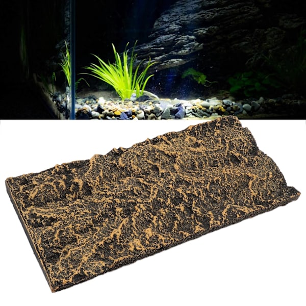 Rock Terrarium Bakgrund Hög Simulering Klar Textur PU Reptil Tank Bakgrund Skiva Habitat Klätterbräda Dekoration 26,5x12,5cm / 10,43x4,92in
