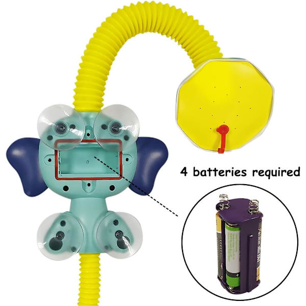 Baby shower leksak elektrisk dusch-barndusch duschmunstycke sugkopp elektrisk dusch regnhuvud barnbad tid toddler elefant