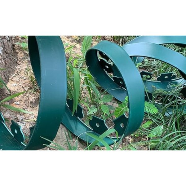 Flexibel trädgårdskant 10 cm x 10 meter med 30 förankringsstolpar - Grön