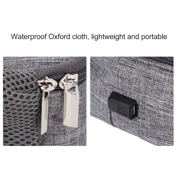 USB-uppvärmd lunchlåda med stor kapacitet, vattentät Oxford-tyg, lätt och bärbar uppvärmd Bento-låda för hem, kontor och resor