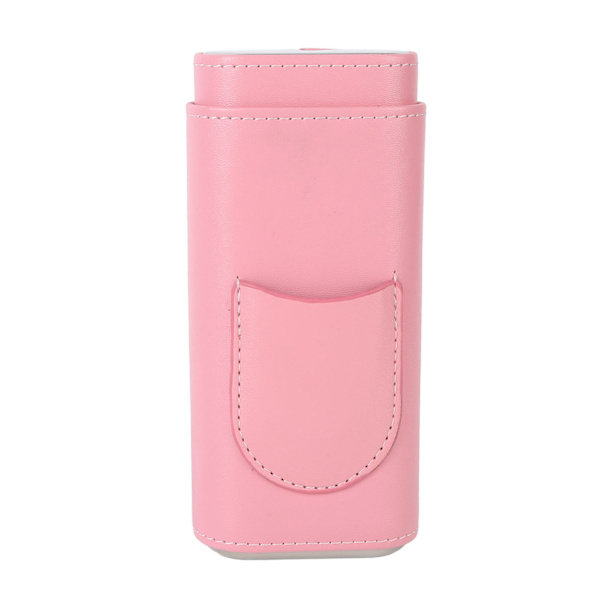 3 Fingers Cigarrfodral Mode Elegant Konstläder Lätt Bärbar Cigarr Humidorlåda för Resor Daglig Rosa