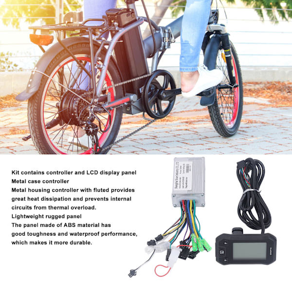 36V 48V 350W Motorkontroller LCD-displaypanel Elektrisk borstlös regulator Kit för elcyklar Scootrar