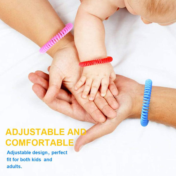 Essential Aroma Armband, Citronelladoft, Perfekt Lämplig För Alla Äventyr, Justerbart Spiralband Säkerställer Universell Passform, 24-pack, Återanvändbar