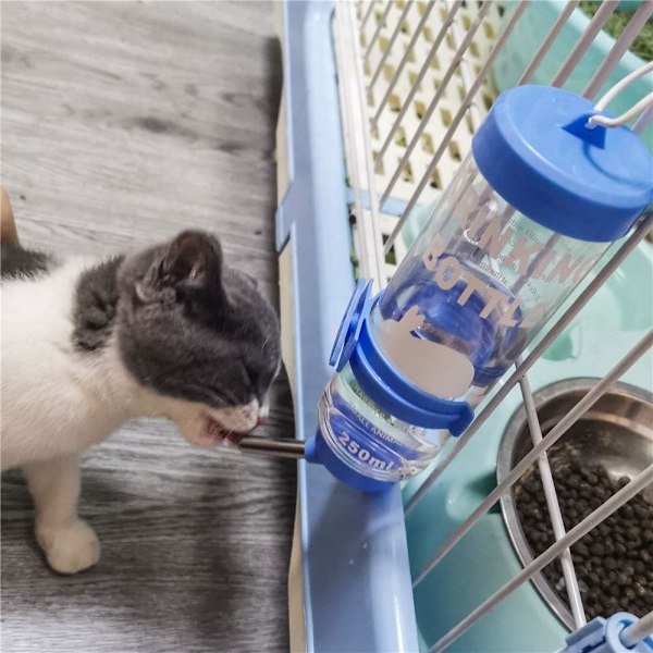Hydration Haven, Lämplig för bur, droppfri vattenflaska för marsvin, kanin, Toto-ro, igelkott, chinchillor, 2 stycken