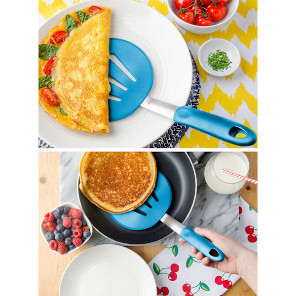 Extra Bred Silikonspatelset För Nonstick Kokkärl, Värmebeständig Flexibel Silikon, Ergonomiska Spatlar, Diskmaskinsäker, Kvalitetsgodkänd