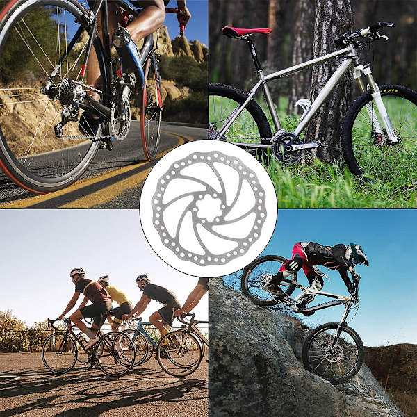 Cykelbromsskiva 140 mm 1 st rostfritt stål 6-håls universell cykel