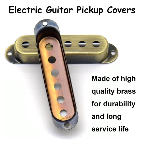 Enkelspolig Pickup-skydd för ST SQ Elgitarr, Elgitarr Ersättning Mässing Pickup Monteringsring Set, Gitarrtillbehör Ersättningsdel