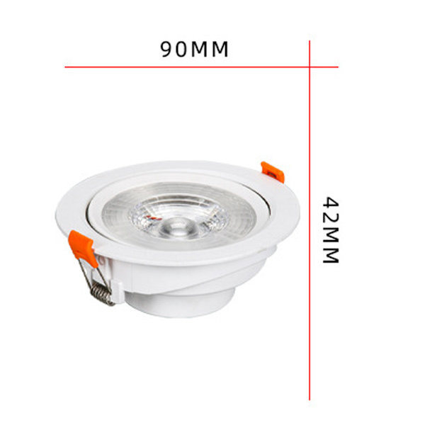 Infälld LED-spot för tak 5W Neutralvit 425lm inbyggd transformator - vitt ljus (1 st)