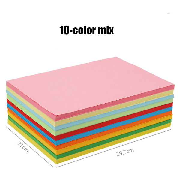 Origamipapper för barn, dubbelsidigt - Paket med 100 ark - 10 livfulla färger, tum, origamipapperspaket för konst och hantverk$Origamipapper - 100