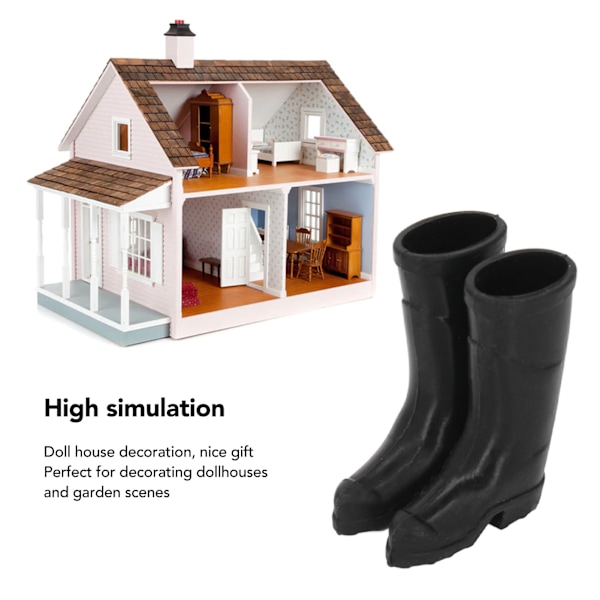 10 st miniatyrdockhus regn stövlar hög simulering utsökta detaljer miniatyr regn stövlar för 1:12 dockhus