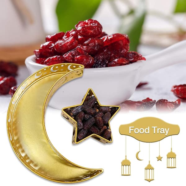 Muslimsk Eid-matbricka, Ramadan mån-stjärnformad bricka, 1 st