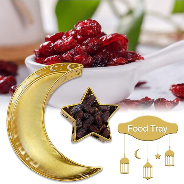 Muslimsk Eid matbricka, Ramadan Moon Star Shape bricka, 1 st