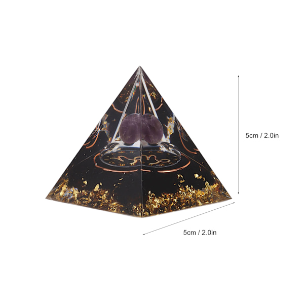 5 cm Orgonitpyramid för positiv energihelande Kristallpyramid Meditation Orgonitpyramid Chakra Zodiak Energikälla Stenbock