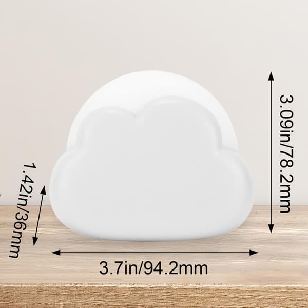 Cloud USB Genopladelig Sengelampe Natlampe - Hvid