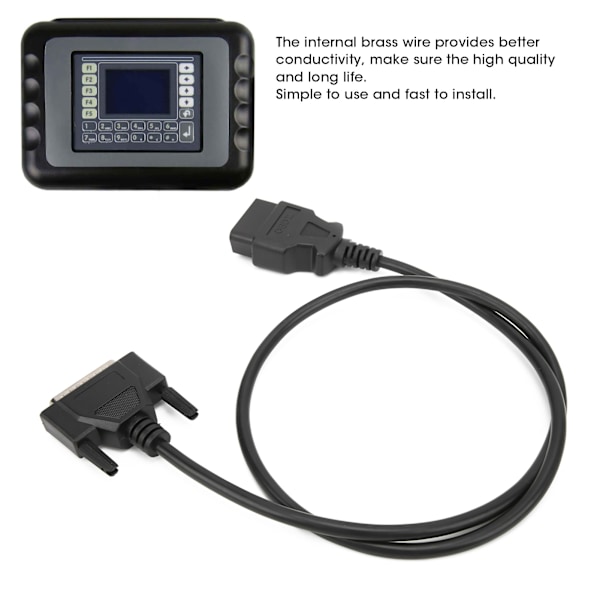 Diagnostisk OBD2 Han till DB25 Han Kabeladapter 16-stifts 102cm/40tum Ersättning för SBB V33 Nyckelprogrammerare