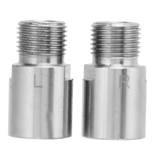 2 st Cykelpedalförlängare i krommolybdenstål, 20 mm, silver