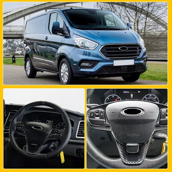 FOR Ford Transit Custom INREDNING RATT SKYDD TRIM KOLFIBER FÄRG