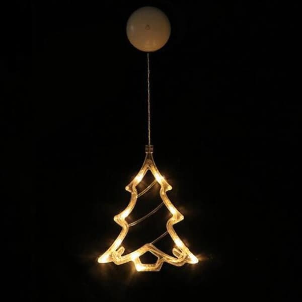LED Julevindussilhuett