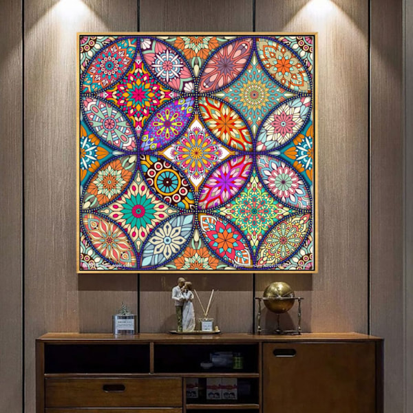 Högdefinitions Vattentät Canvas Diamantmålning, DIY Rund Diamant Strassbroderi För Enkel Färdig Produkt, Komplett Verktygsset Med