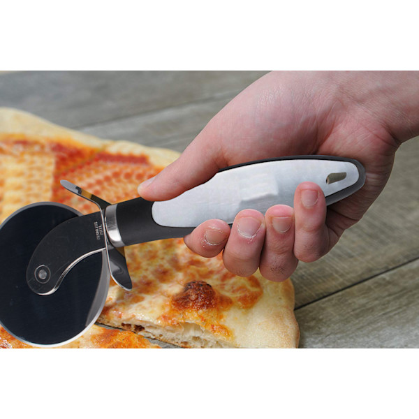 Professionell pizzaskärare, pizzaskärare med vasst blad i rostfritt stål och bra grepp för pizzakakor