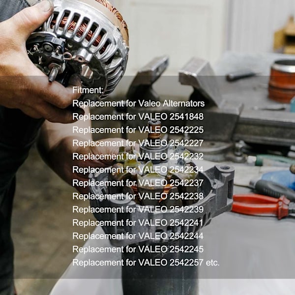 Alternator Slip Ring Borstar Set Generator Reparationssats 230090 Ersättning för Valeo