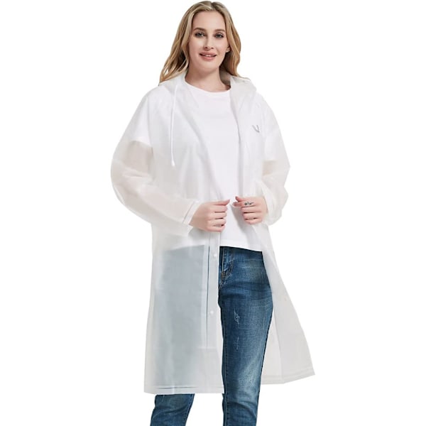 UNIQUEBELLA Regnrock EVA Rese Transparent Regnponcho Regntillbehör för Män och Kvinnor Regnkläder Regnkappa Regnjacka Vattentät för Vandring