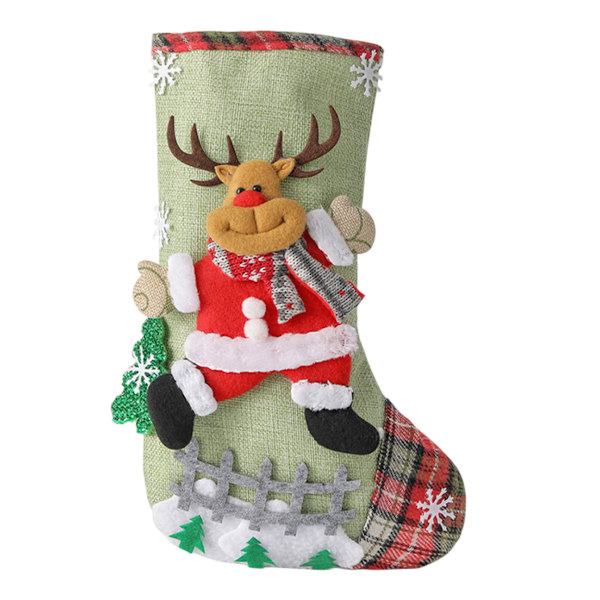 Söt Julstrumpa Julfest Julstrumpa