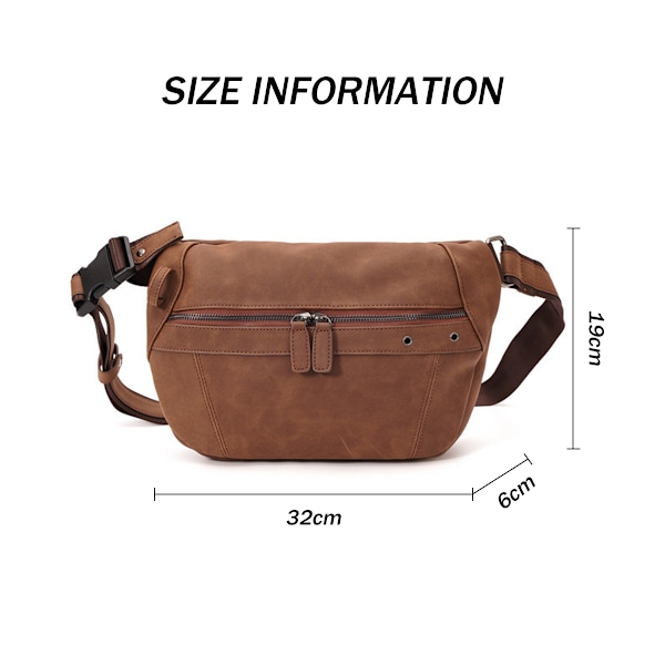 Vardagsväska, Berlinstil Vegetabiliskt Garvat Läder Crossbody-väska Med Tillverkad För Att Hålla Kvalitet