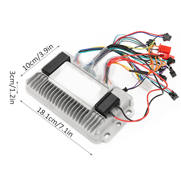 Elektrisk cykel 34V/48V 1000W motor borstlös regulator 3-läges sinusvågsregulator med LCD-display tumväxlare