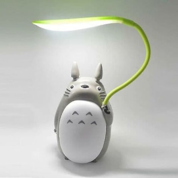 Totoro USB-laddningsbar skrivbordslampa, kreativ nattlampa med dubbla användningsområden (Chinchilla White Belly) Bf