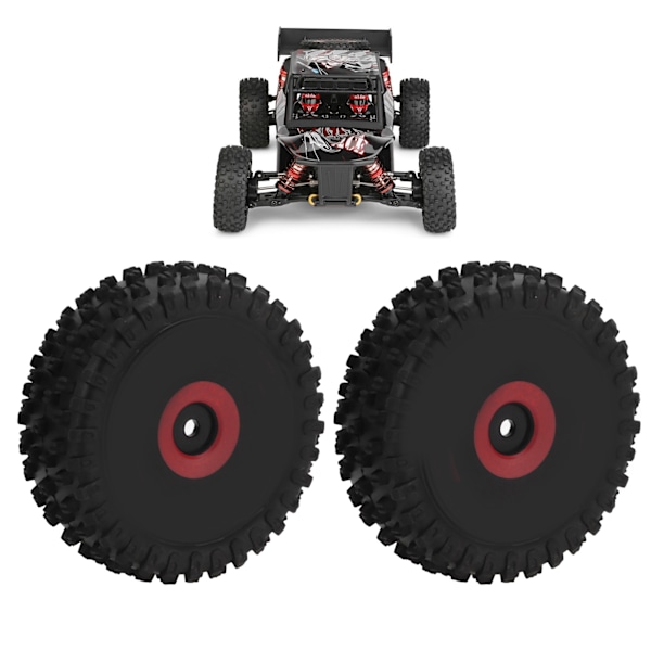 2 st RC främre gummidäck hjulbyte för WLtoys 124016 1/12 RC bil uppgraderingsdelar