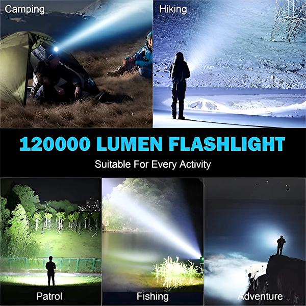 120 000 lm, 5 lägen, zoomfunktion